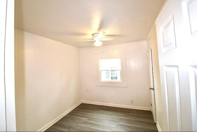 1925 Kerry St, North Charleston, SC 29406 - unfurnished room featuring ceiling fan, baseboards, and dark wood-type flooring