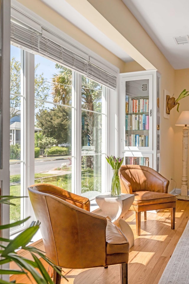 sunroom with visible vents