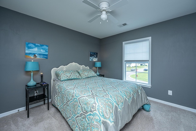 511 Nandina Dr, Goose Creek, SC 29445 - bedroom with baseboards, ceiling fan, visible vents, and carpet floors