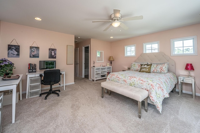 511 Nandina Dr, Goose Creek, SC 29445 - bedroom featuring recessed lighting, carpet, baseboards, and multiple windows
