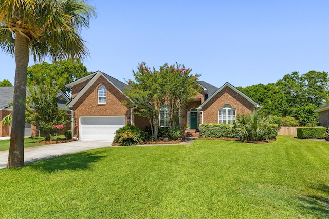 1441 Waterside Ct, Mount Pleasant, SC 29464 - traditional home with brick siding, concrete driveway, and an attached garage