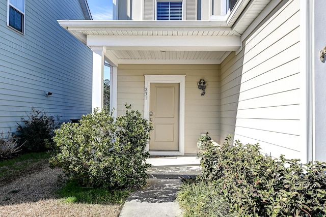 view of doorway to property