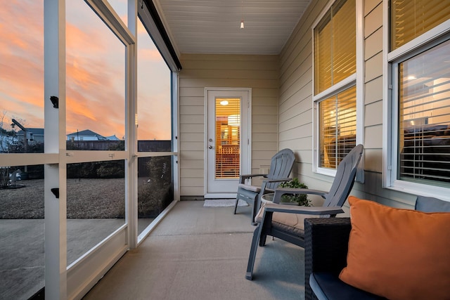 view of sunroom