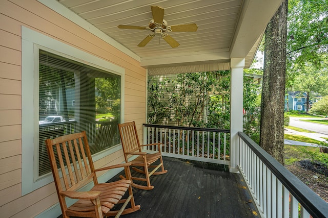 3005 Macbeth Creek Dr, Charleston, SC 29414 - wooden porch featuring ceiling fan
