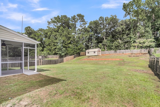 127 Rawlins Dr, Summerville, SC 29485 - fenced backyard with a storage unit and a sunroom