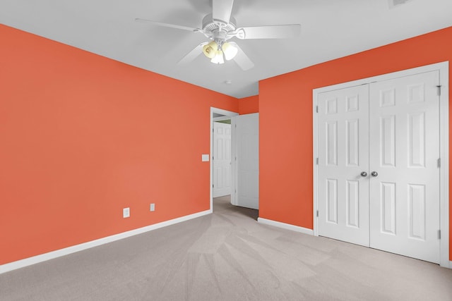 127 Rawlins Dr, Summerville, SC 29485 - unfurnished bedroom featuring light carpet, a closet, and ceiling fan