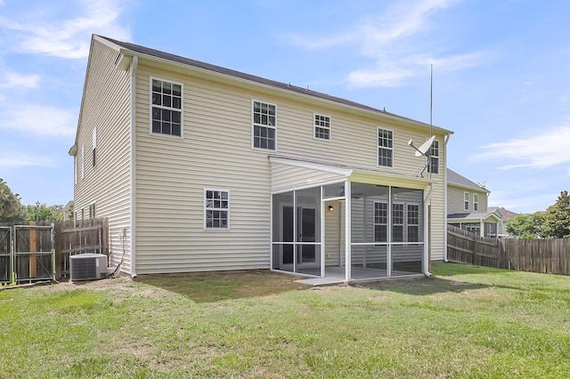 127 Rawlins Dr, Summerville, SC 29485 - back of property featuring a sunroom and a fenced backyard