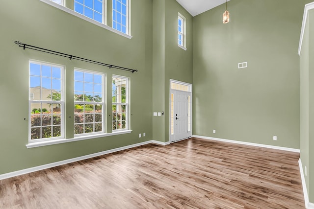 127 Rawlins Dr, Summerville, SC 29485 - entrance foyer featuring a towering ceiling and wood finished floors