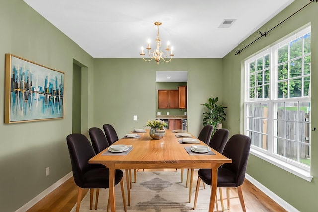127 Rawlins Dr, Summerville, SC 29485 - dining space with light wood-style floors and a chandelier