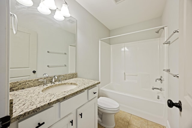 1506 Southwick Dr, Johns Island, SC 29455 - full bath featuring vanity, toilet, tile patterned flooring, and bathtub / shower combination