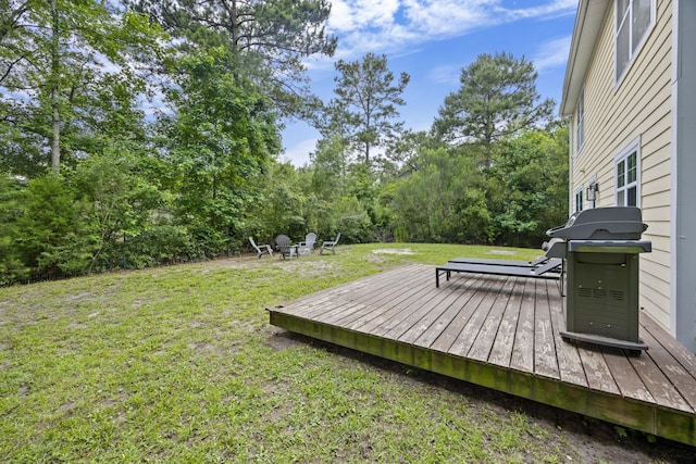 1506 Southwick Dr, Johns Island, SC 29455 - view of green lawn featuring a wooden deck
