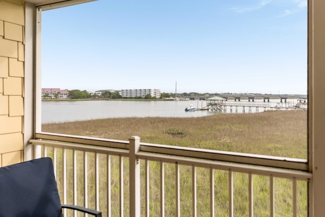 116 W 2nd St, Folly Beach, SC 29439 - balcony featuring a water view