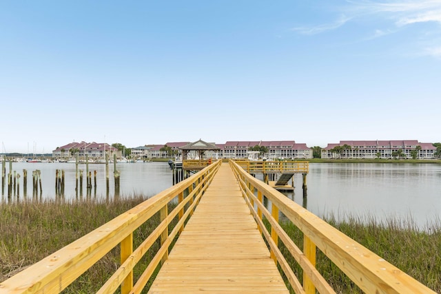 116 W 2nd St, Folly Beach, SC 29439 - dock with a water view and a residential view