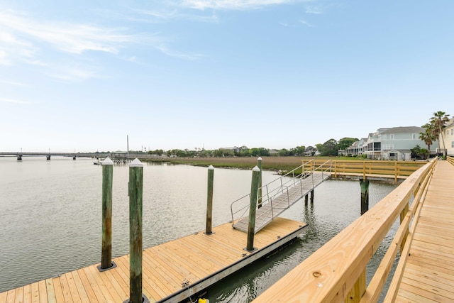 116 W 2nd St, Folly Beach, SC 29439 - dock area featuring a water view