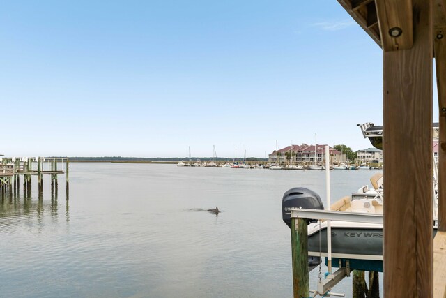 116 W 2nd St, Folly Beach, SC 29439 - dock area with a water view