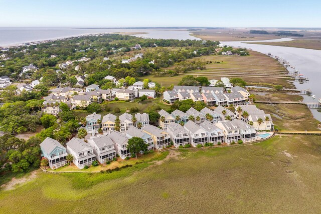 116 W 2nd St, Folly Beach, SC 29439 - aerial view of residential area with a large body of water