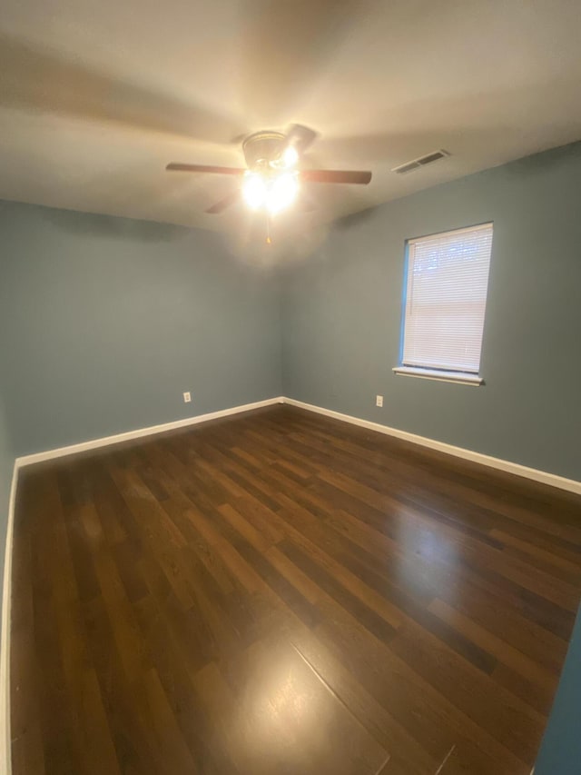 8254 Timberidge Ct, North Charleston, SC 29420 - spare room with ceiling fan and dark wood-type flooring