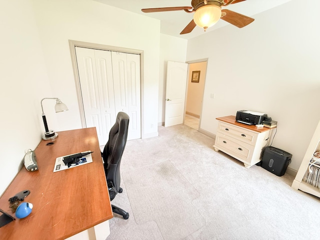 1804 Bass Rd, Moncks Corner, SC 29461 - office featuring a ceiling fan and light colored carpet