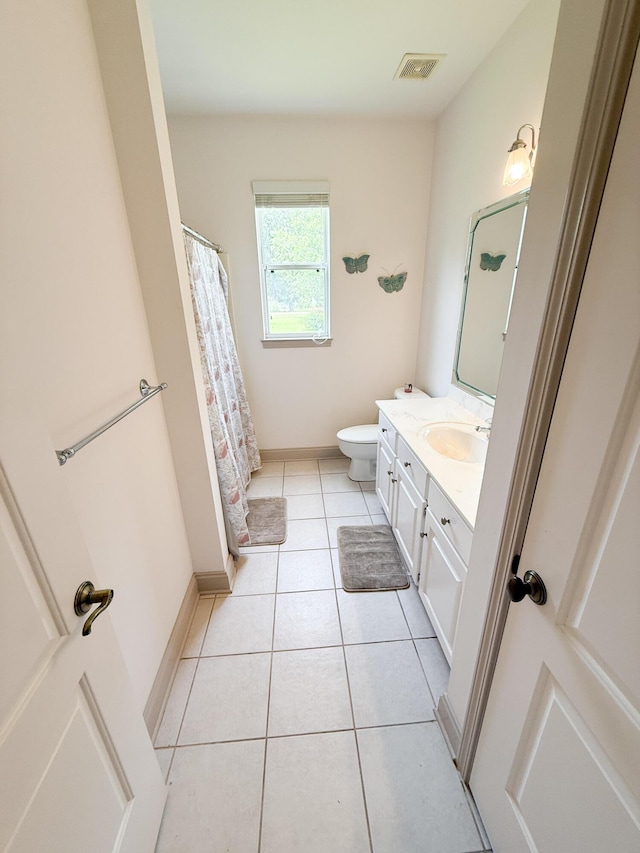1804 Bass Rd, Moncks Corner, SC 29461 - bathroom featuring vanity, tile patterned flooring, and a shower with curtain