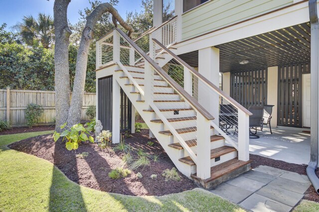 828 Bridge Point Cir, Mount Pleasant, SC 29464 - view of patio with stairway