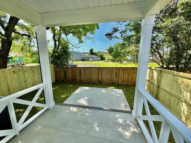 view of patio / terrace with fence