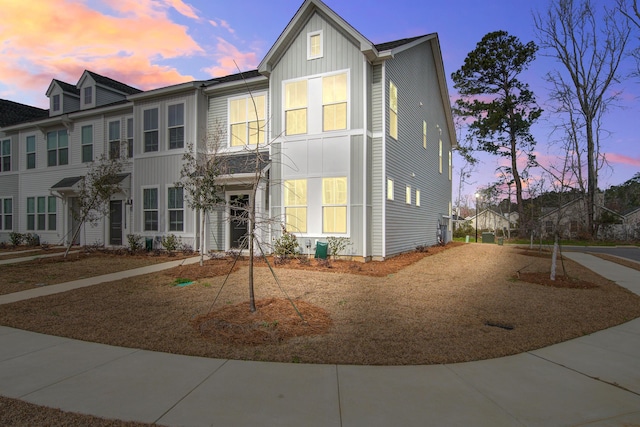 view of property featuring board and batten siding