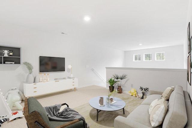 view of carpeted living room