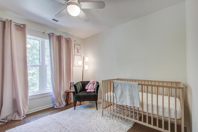 1081 Groves Manor Ct, Mount Pleasant, SC 29464 - bedroom featuring wood finished floors, baseboards, and ceiling fan