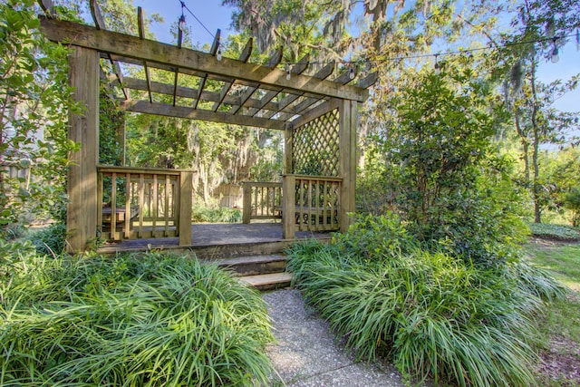 1081 Groves Manor Ct, Mount Pleasant, SC 29464 - wooden deck featuring a pergola