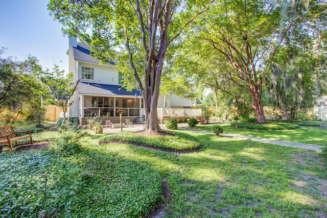 1081 Groves Manor Ct, Mount Pleasant, SC 29464 - view of yard with a sunroom