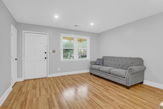 1873 Hazelwood Dr, Charleston, SC 29407 - living room featuring baseboards, light wood-style flooring, and recessed lighting