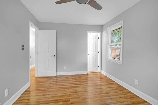 1873 Hazelwood Dr, Charleston, SC 29407 - unfurnished bedroom featuring light wood-style flooring, baseboards, and ceiling fan