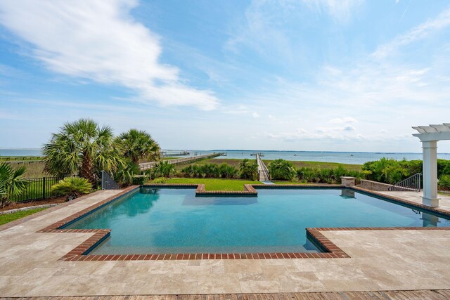104 Beach St, Mount Pleasant, SC 29464 - view of pool with a water view and a patio