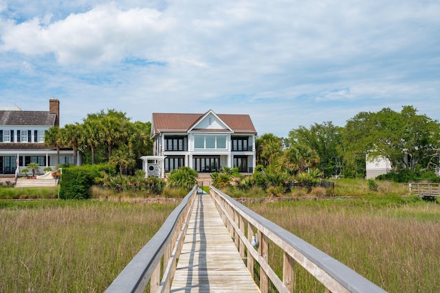 104 Beach St, Mount Pleasant, SC 29464 - rear view of property with metal roof