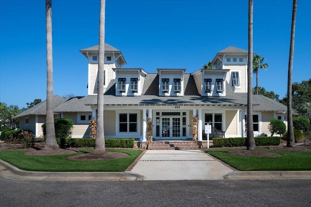 view of front of property with french doors