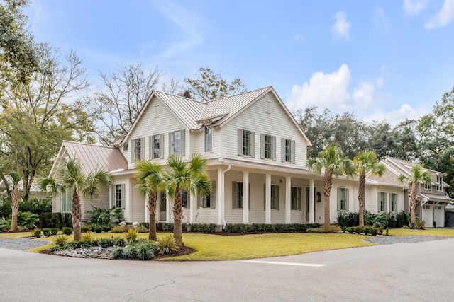 view of front of home with a front yard