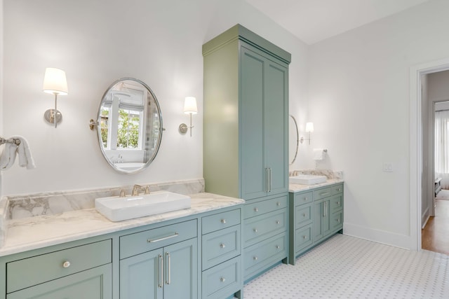 bathroom with vanity