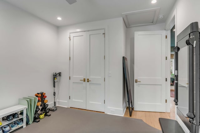 interior space featuring light wood-type flooring