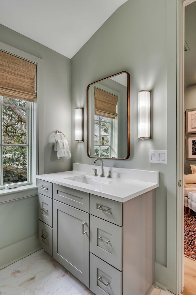 bathroom featuring vanity