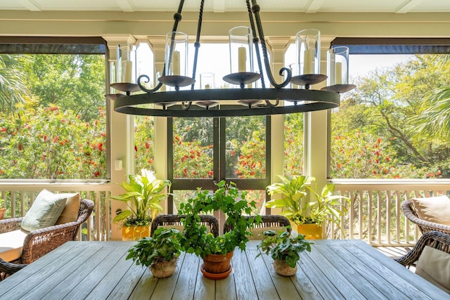 view of sunroom / solarium