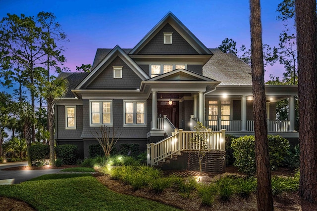 view of front of home featuring a porch