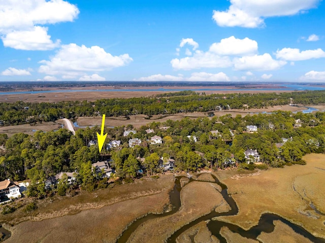 aerial view featuring a view of trees