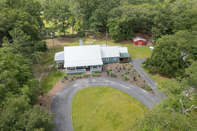 225 Baxter Ln, Walterboro, SC 29488 - view from above of property with a heavily wooded area
