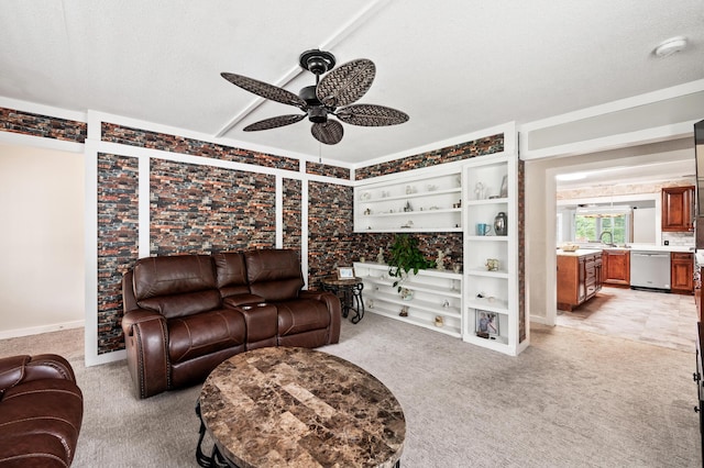 225 Baxter Ln, Walterboro, SC 29488 - living area with a ceiling fan and light carpet