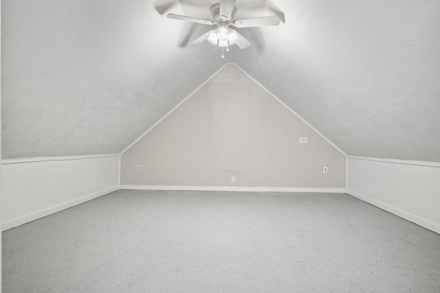 225 Baxter Ln, Walterboro, SC 29488 - additional living space featuring lofted ceiling, a ceiling fan, and baseboards