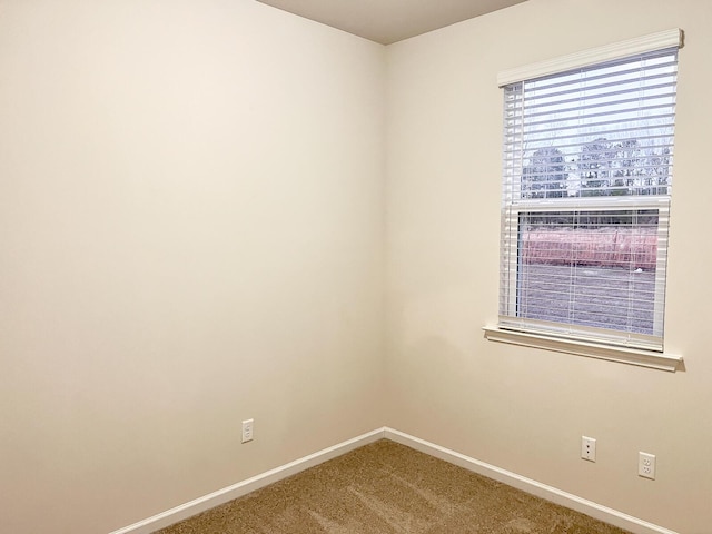 view of carpeted empty room