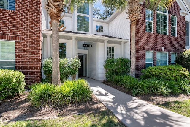 115 Golfview Ln, Summerville, SC 29485 - property entrance featuring brick siding