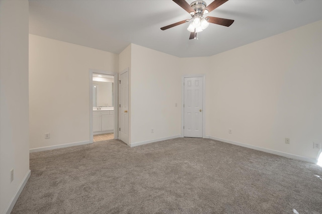 115 Golfview Ln, Summerville, SC 29485 - unfurnished room with light colored carpet, ceiling fan, and baseboards