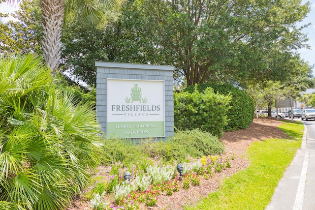 view of community sign