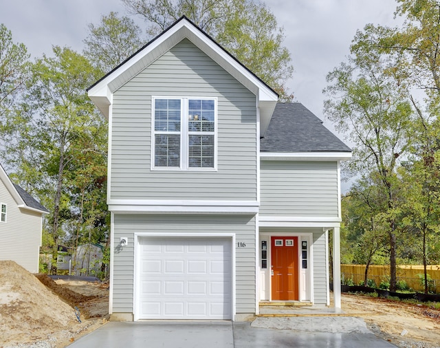 front facade featuring a garage